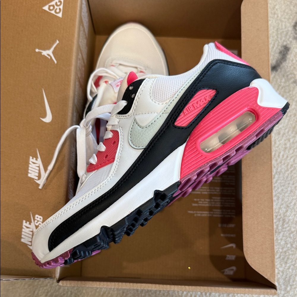 Nike Women's Air Max Sneakers - White, Pink, Black